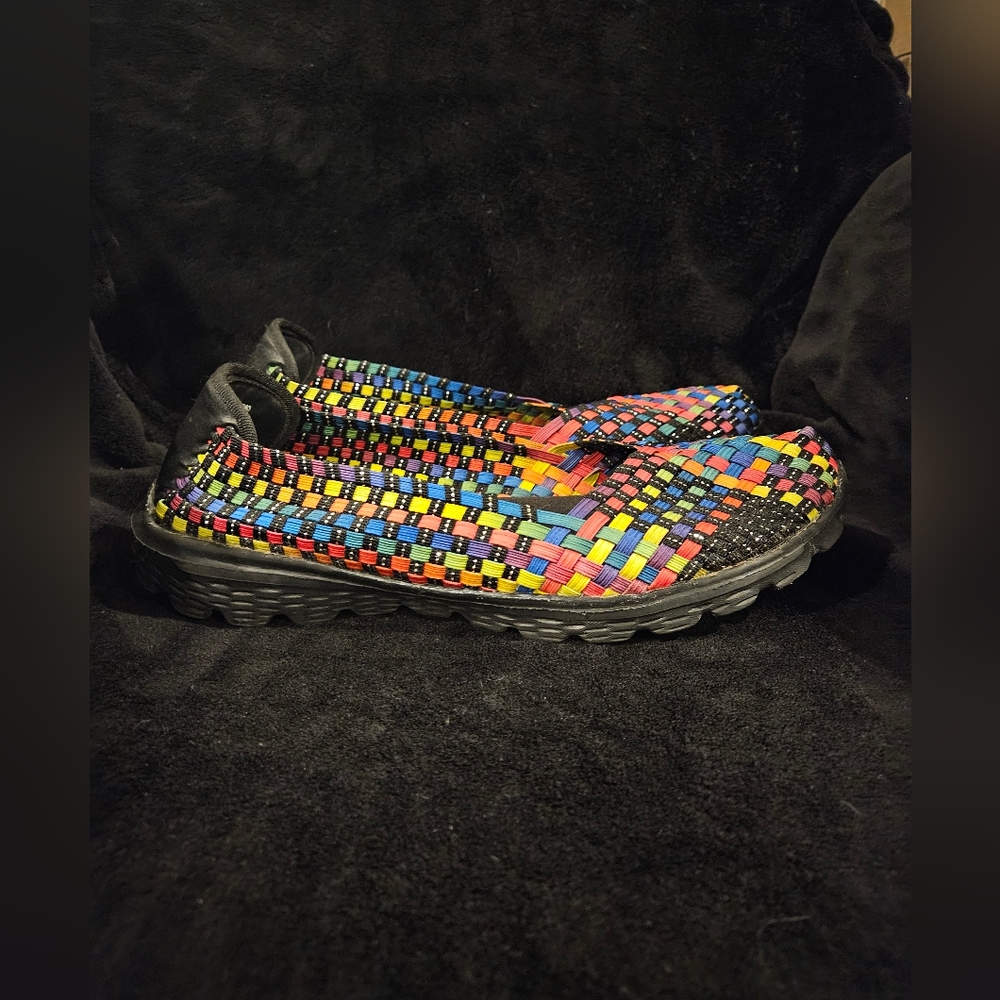 Faded Glory Multicolor Woven Flats - Picture 2 of 7